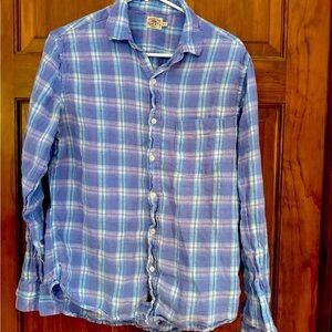 Faherty linen button down mens medium shirt